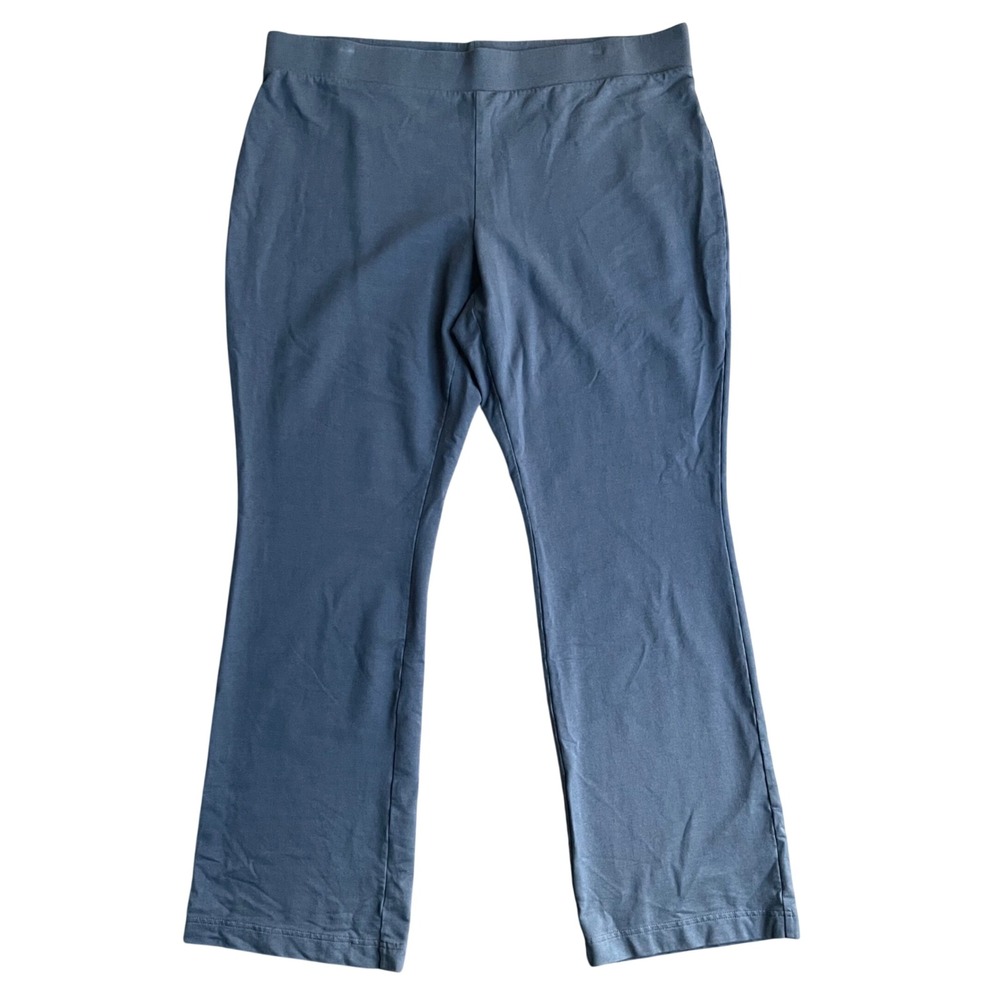 Pure Jill Boot Cut Pants Womens XL Blue Pima Cotton Modal Stretch Comfort Lounge